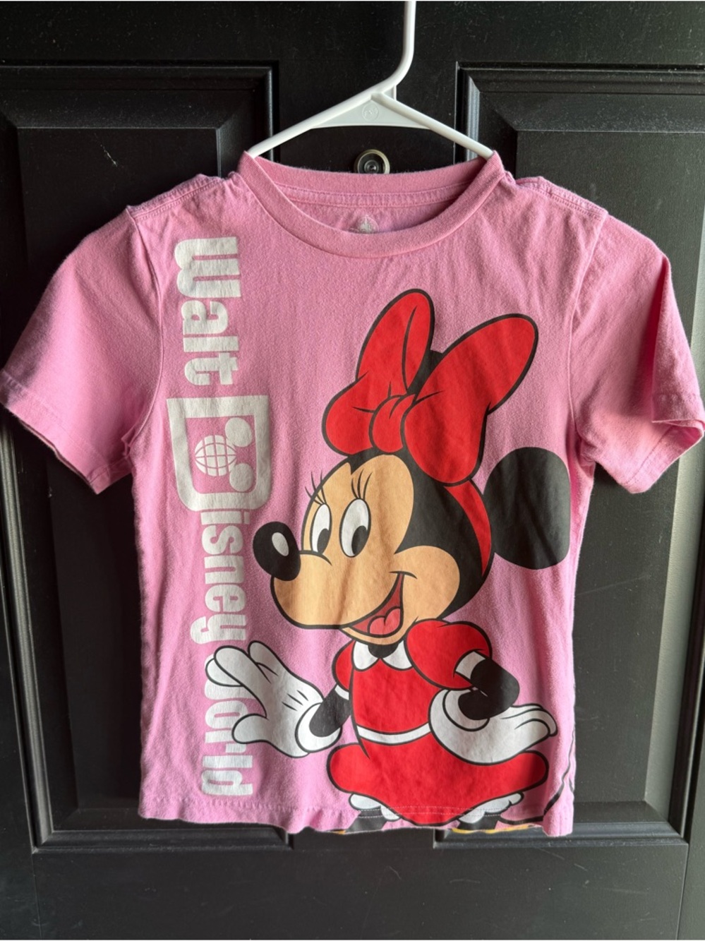 Disney Parks Walt Disney world pink Minnie Mouse Shirt girls Size 9/10